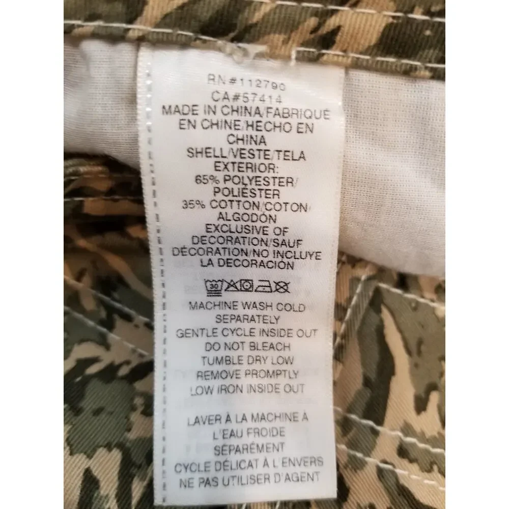 True Religion Men's Abstract Camo Cargo Pants Green Tan Waist 28
